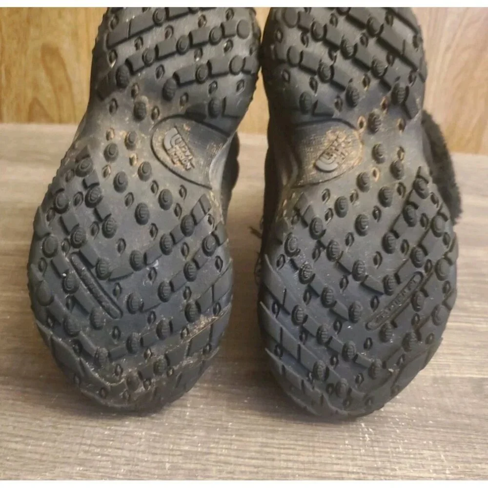 The North Face Nuptse‎ Winter Snow Lace Up Boots Youth Size 11 Black